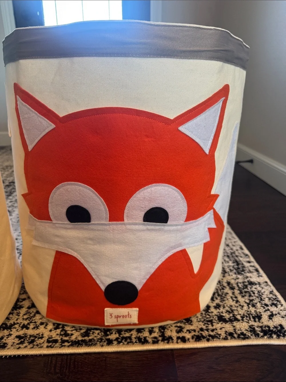 3 Sprouts Canvas Fox & Raccoon Storage Bins